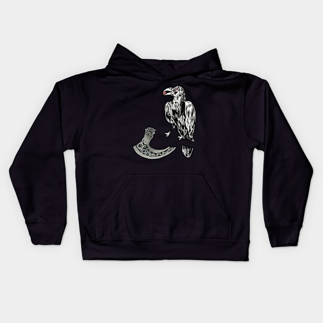 d20 Raven Kids Hoodie by Wingedwarrior